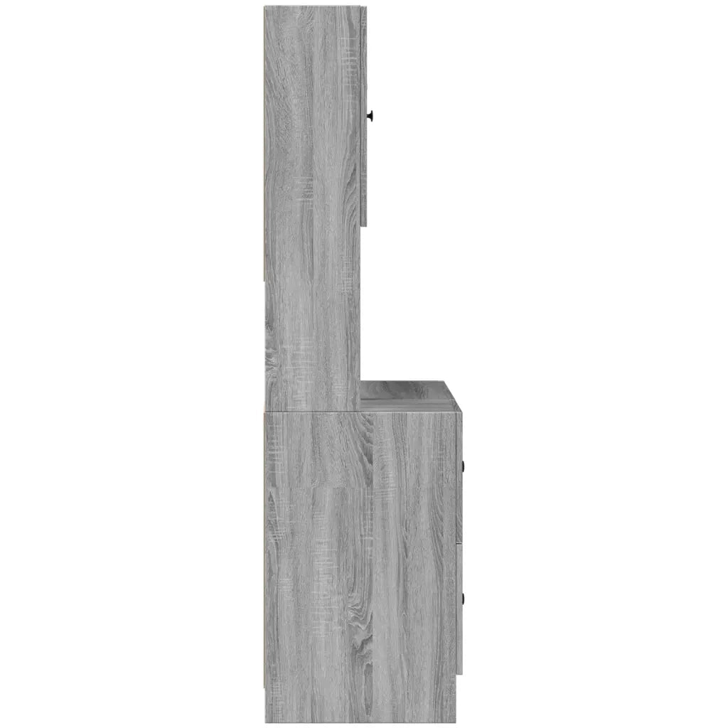 Mobile da Cucina Grigio Sonoma 95x50x180cm in Legno Multistrato