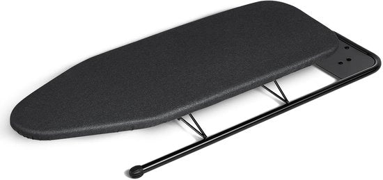 Piastra di stiratura compatta - Aspirapolvere resistente al calore - Supporto per ferro da stiro con antiscivolo - 81 x 31 cm - 10 mm Piastra di stiratura in velluto - Sistema di appoggio spaziale - Tavolo da stiratura compatta