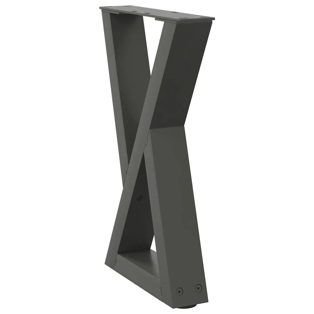 Gambe per Tavolino da Caffè 2 pz Antracite 28x(42-43,3) cm Acciaio 4012698
