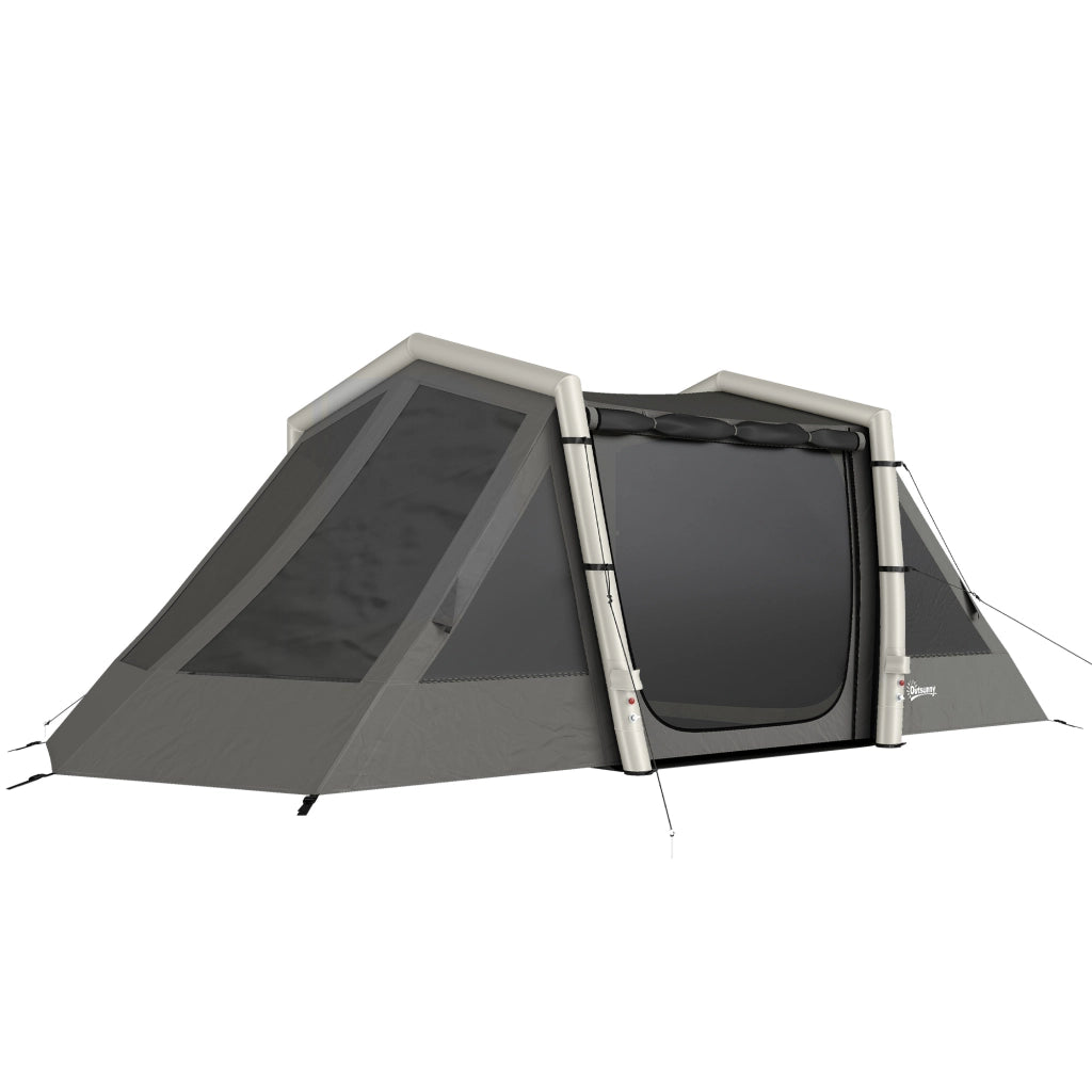 Tenda Gonfiabile da Campeggio 4 Persone ¨C Xylo ¨C 580x270x202cm Grigio Scuro 2 Camere
