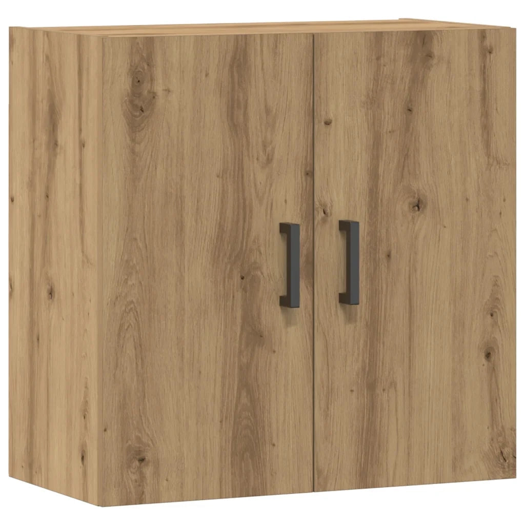 Mobiletto a muro funzionale dal design pulito 60 x 31 x 60 cm realizzato in legno di rovere multistrato finitura artigianale 02_0051137