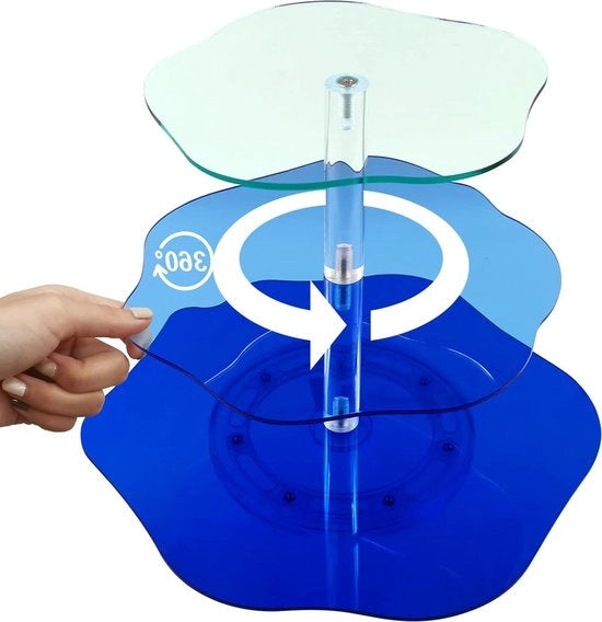 Piatti da Tè per Festa di Compleanno - Stand per Torta e Dessert - Piatto di Servizio Reutilizzabile per Festa di Matrimonio