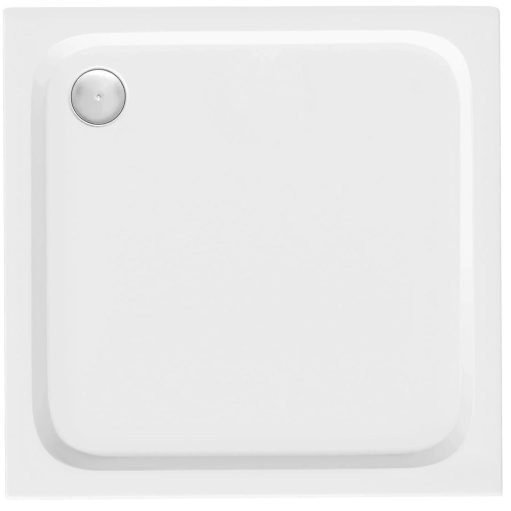 Piatto Doccia Acrilico Rea Belmond White 90x90 Copertura oro spazzolato