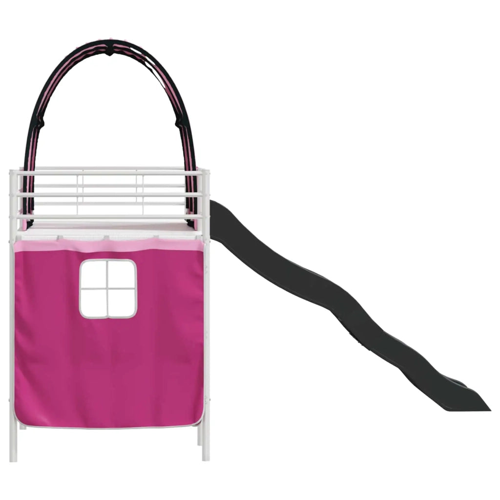 Struttura del letto loft per bambini-Giroletto per bambini Bianco e Rosa 75 x 190 cm 706735