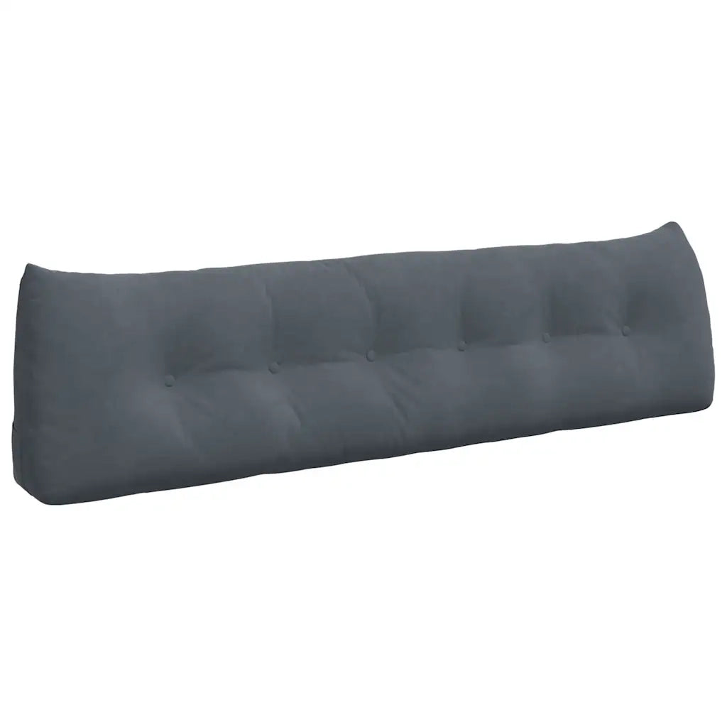Cuscino per Schiena Grigio scuro 180 x 24 x 50 cm Velluto 42014575