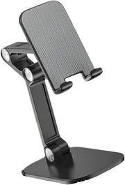 Supporto Telefonico Ripiegabile - Stand per Ufficio - Video Chiamata - Altezza Regolabile - 14 x 9,5 x 5,4 cm - Nero