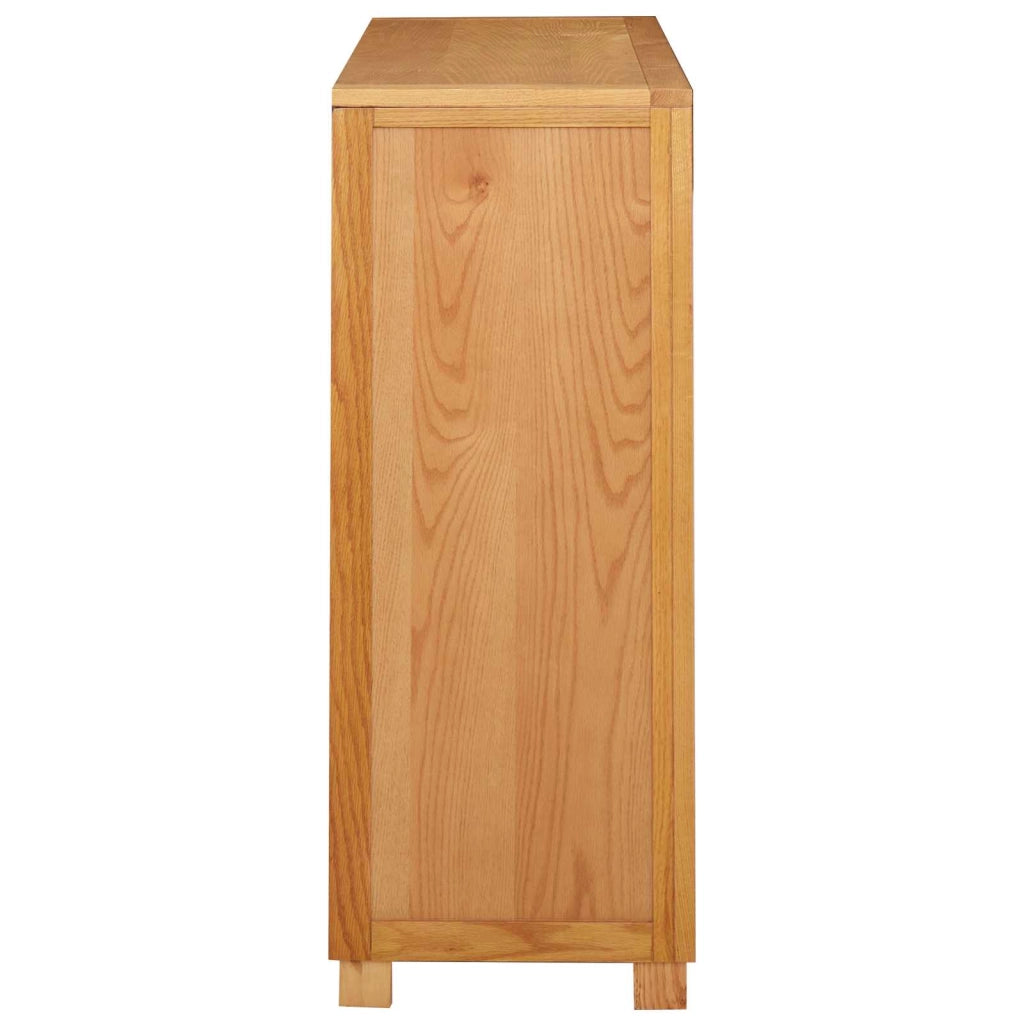 Mobile contenitore rettangolare moderno per soggiorno 80 x 35 x 95 cm ampio spazio di archiviazione legno ingegnerizzato marrone 02_0058219