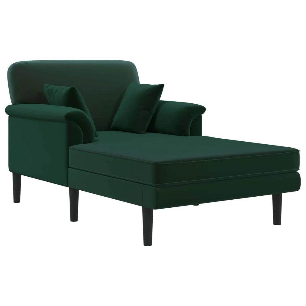 Chaise longue Verde Scuro Velluto 42048042