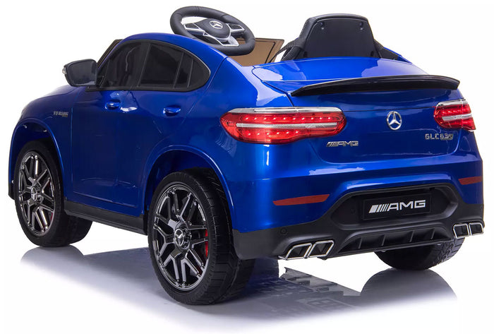 Macchina Elettrica per Bambini 12V con Licenza Mercedes GLC 63S Coupè Blu Metallizzato