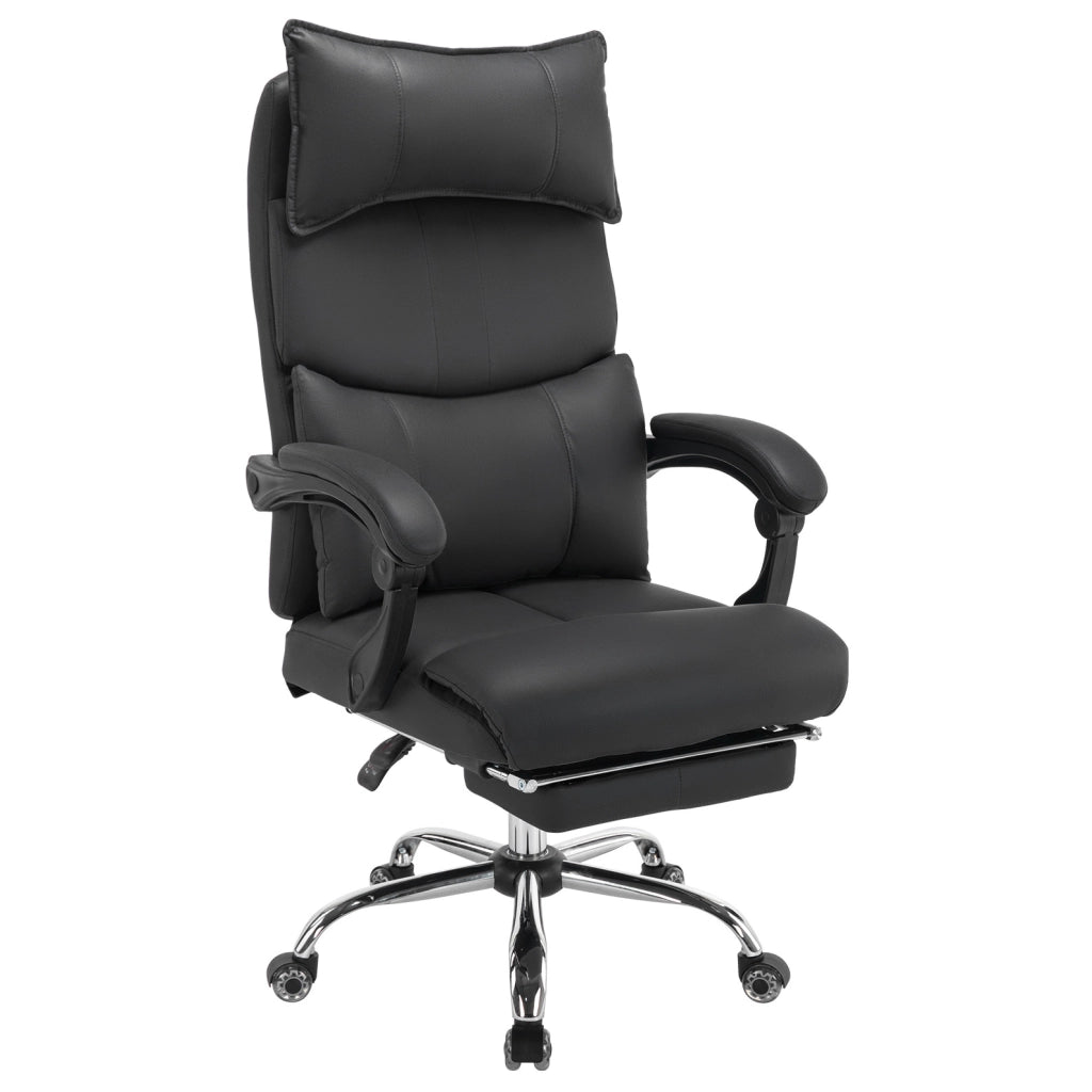 Sedia da ufficio ergonomica in tessuto tecnico nero