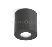 GES1074- PLAFONIERA ALLUMINIO GRIGIO ANTRACITE TONDA 1 LUCE ATTACCO GU10 D.9CM