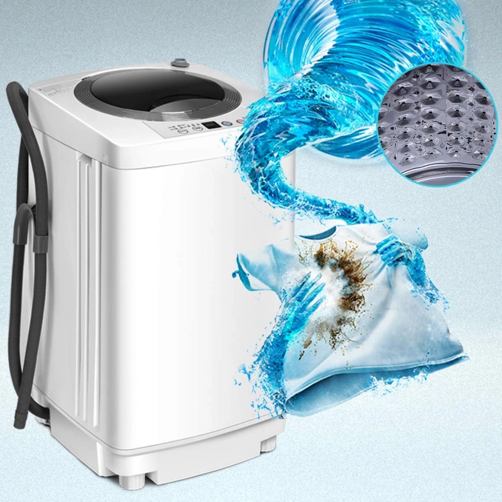 Lavatrice 2 in 1 mini portatile e asciugatrice elettrica a carico frontale, Lavatrice per appartamento e asciugatrice piccola-Elettrodom­estici