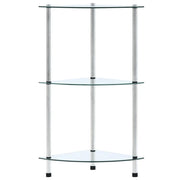 Scaffale a 3 Livelli Trasparente 30x30x67 cm in Vetro Temperato CFW9315656