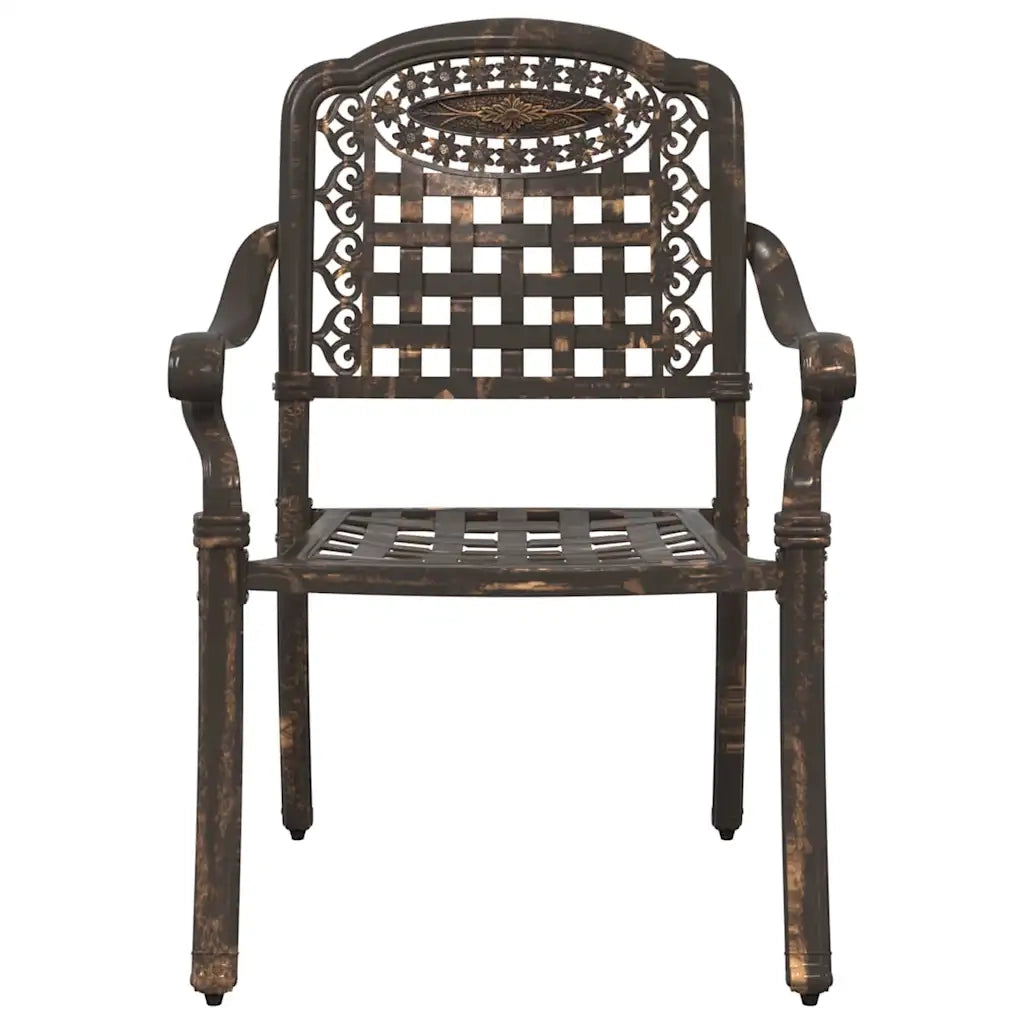 Sedia da Giardino 2 pcs Bronzo 55 x 56,5 x 91cm Alluminio 42002370