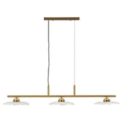 Lampadelle Ario Emily 3 Luci Vetro Trasparente cm 100x24x18