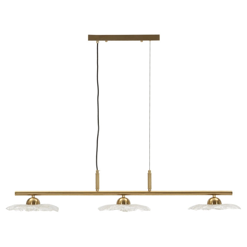 Lampadelle Ario Emily 3 Luci Vetro Trasparente cm 100x24x18