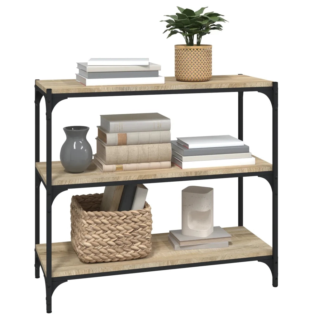 Libreria Rovere Sonoma 80x33x70,5cm Legno Multistrato e Acciaio 819338