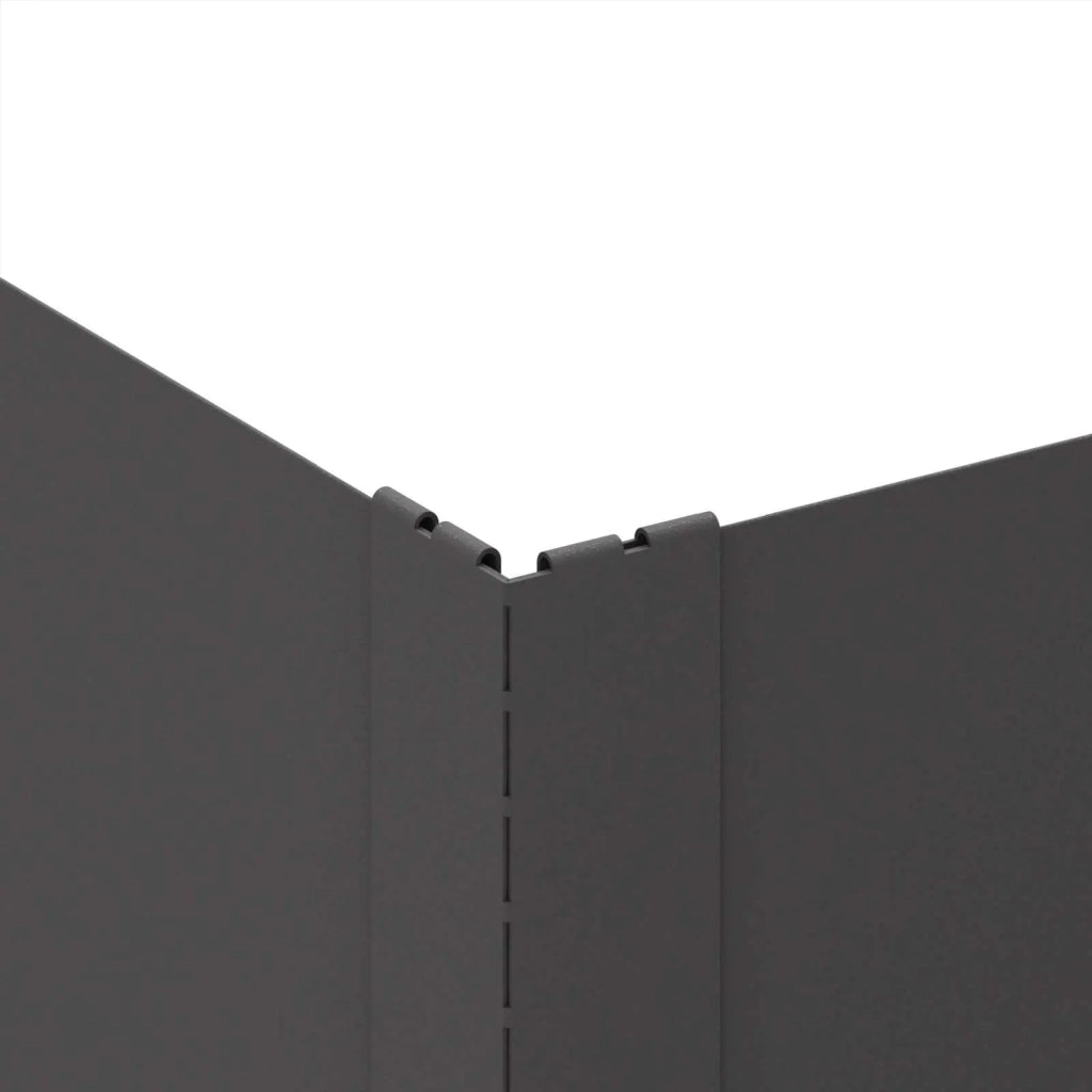 Bordura per Prato 4 pcs 100 x 100 x 20 cm Acciaio Nero 8008960