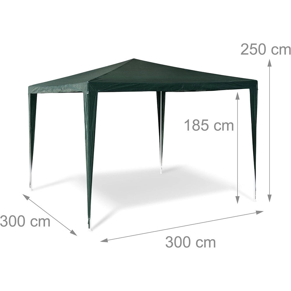 Trade Shop - Gazebo 3x3mt Tenda Esterni Arredo Giardino Antipioggia Idrorepellente Verde 182007 -