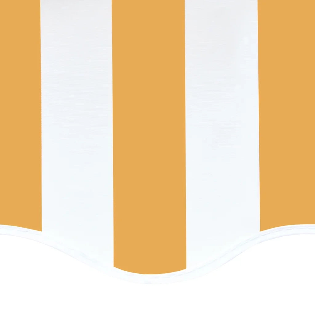 Tessuto di Ricambio per Tenda da Sole-Ricambio telo per tenda da sole Giallo e Bianco 6x3,5 m