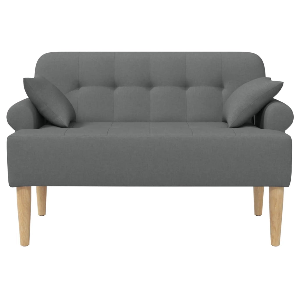 Loveseat con bottoni imbottiti Grigio Scuro 120 x 65 x 79 cm 42041810