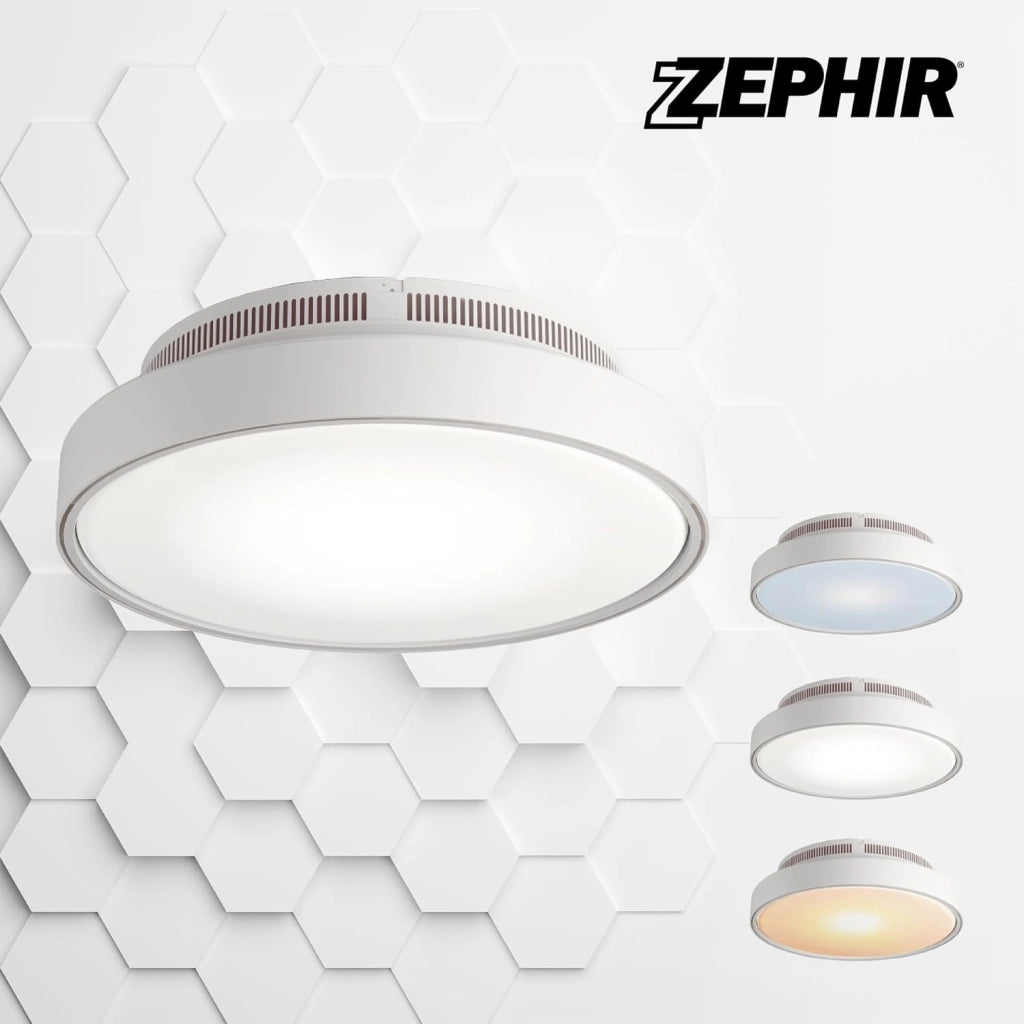 Ventilatore Plafoniera LED Zephir ZVP5 Senza Pale 52 cm Bianco, 5600 Lumen, Luce CCT Dimmerabile 3000K-6500K, Motore DC 6 Velocità