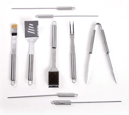 Set 11 Utensili Accessori per Barbecue con Valigetta