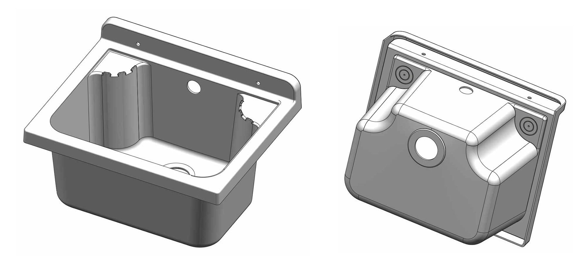 Mobile Lavatoio in PVC 42x35x82 cm 1 Anta Clear Bianco