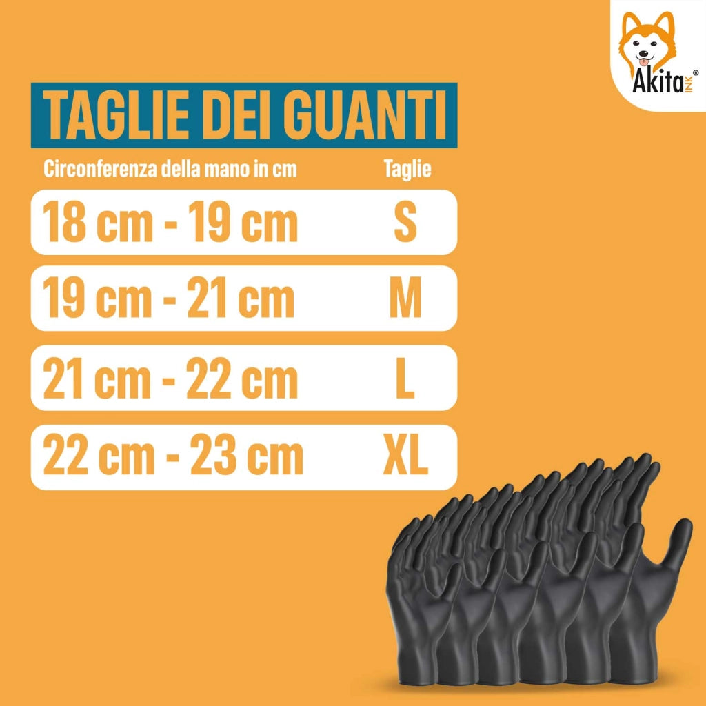 Guanti Nitrile Neri S Senza Polvere Akitaink 1000 pezzi