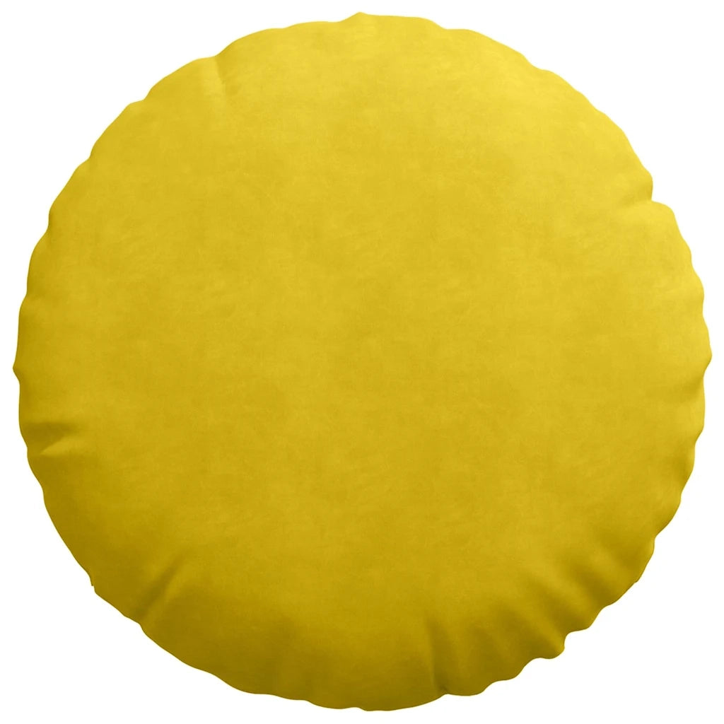 Cuscini per Seduta 2 pcs Giallo Ø 80 x 29 cm Velluto