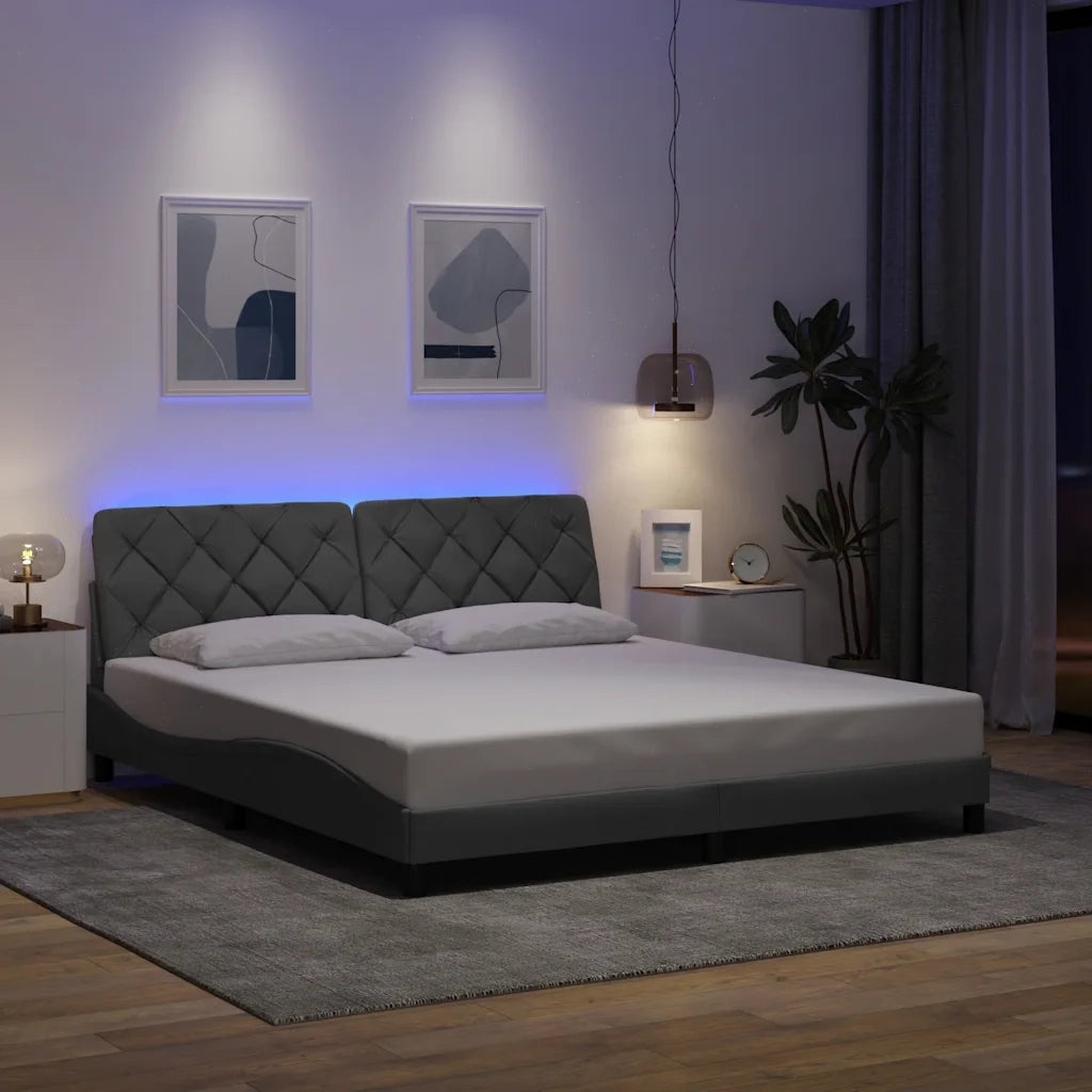 Giroletto con LED senza Materasso 180x200 cm in Tessuto 3310685