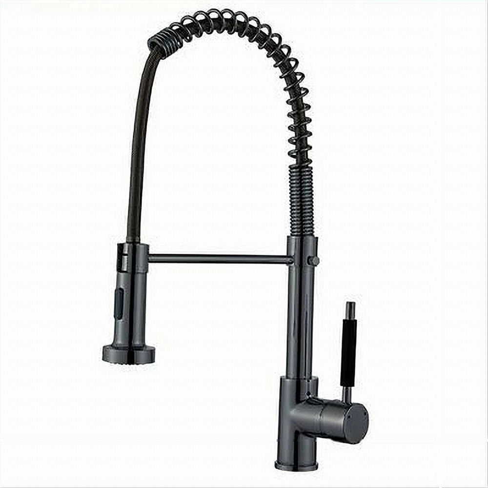 Trade Shop - Miscelatore Rubinetto Lavello Cucina Doccetta Getto A Molla Bocca Girevole 87468 -