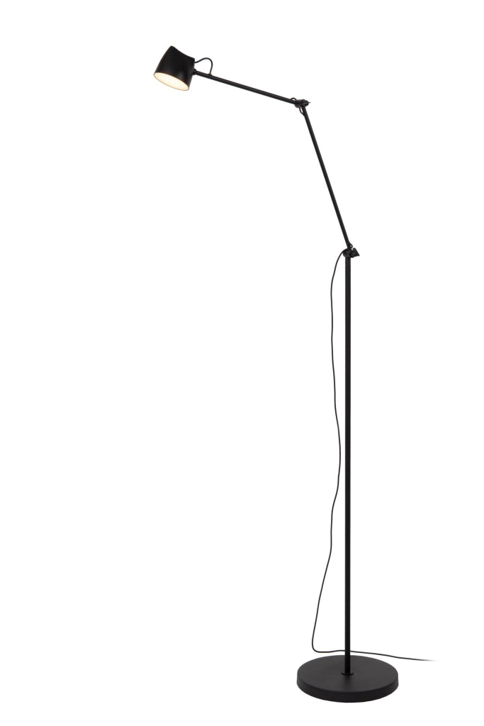 Lampada da terra LED industriale MILNE nera Lucide