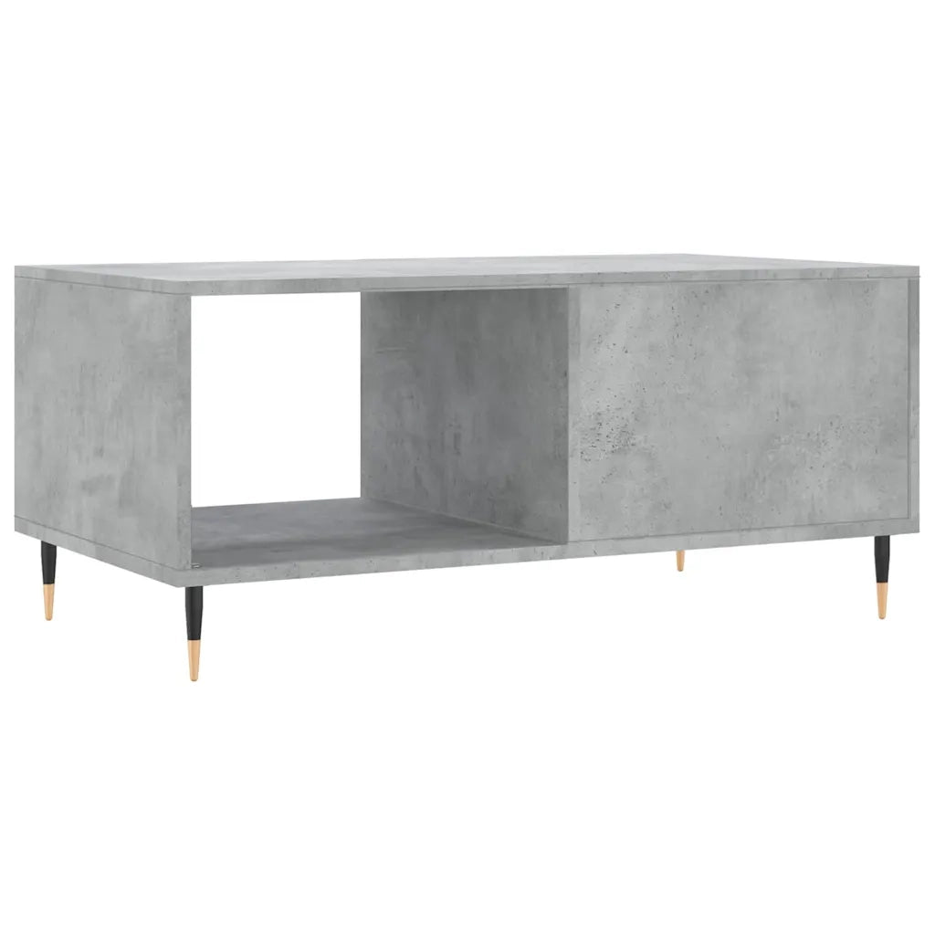 Tavolino da Salotto-Tavolino da soggiorno-Tavolo Grigio Cemento 90x50x40cm Legno Multistrato 429125