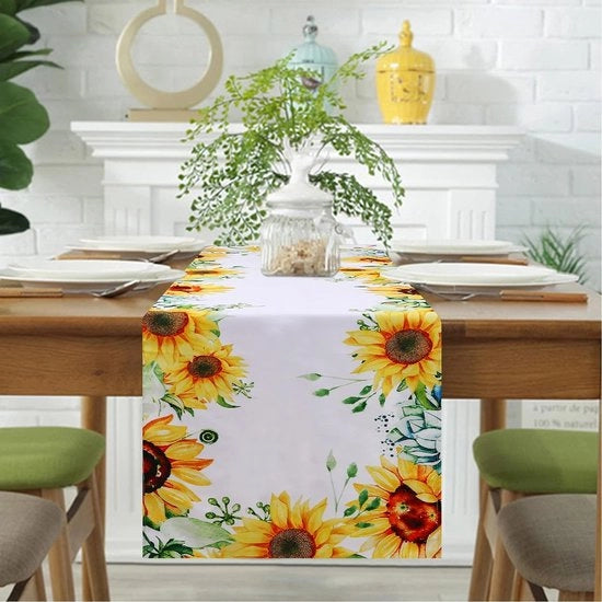 Lente Tafelloper, Tafelloper di Autunno, Tafelloper d'Inverno, Tafelloper di Natale Moderno, Tafelloper di Estate, Tafelloper Decorativo, Tafelloper di Fiori, Tafelloper (Zinnia, 40 x 140 cm)