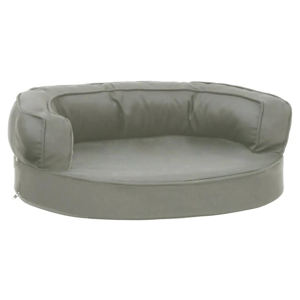Materasso Ergonomico per Cani 60x42 cm Effetto Lino Grigio cod mxl 52319