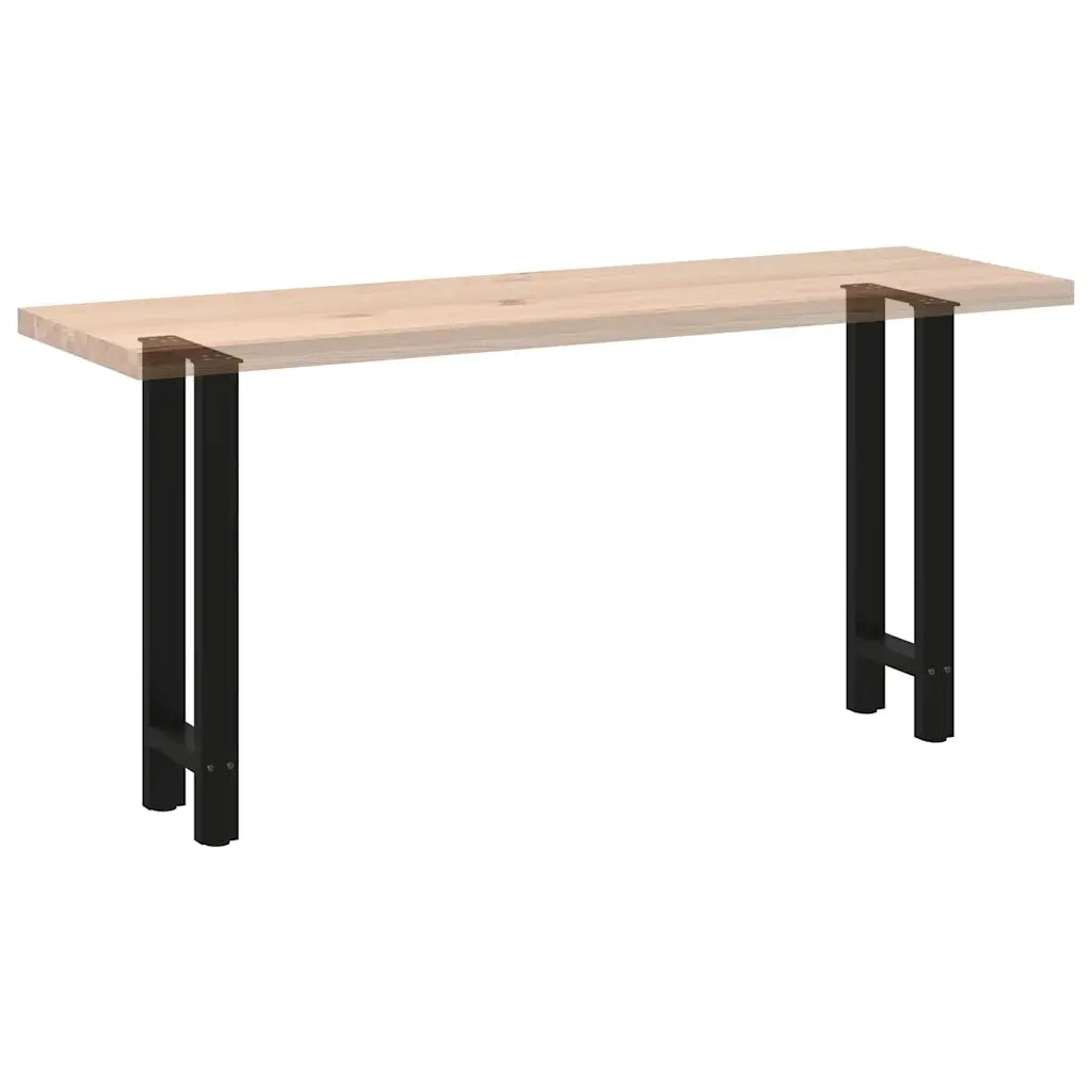 Gambe per Tavolo Consolle Nere 2 pz 28x(72-73) cm Acciaio 4013292