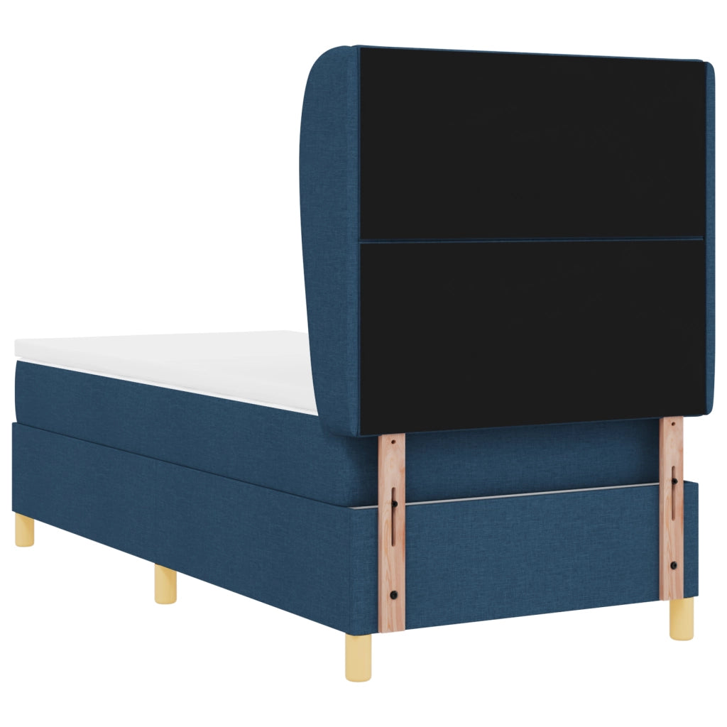 Letto a Molle con Materasso  in Blu - 100x200 cm
