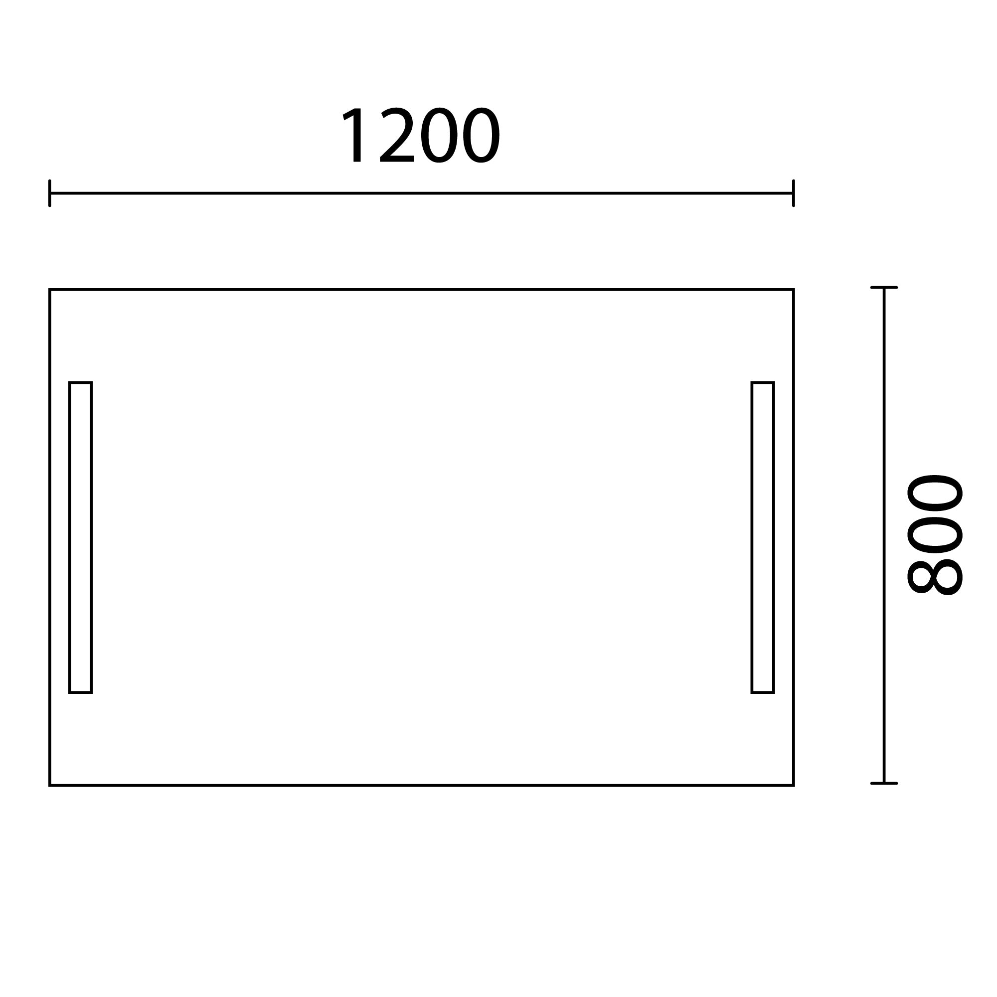 Lineabeta - Specchio LED Art 120x80cm dimmerabile con cornice grigia