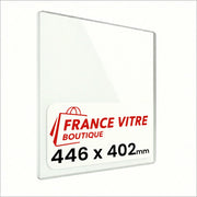 446 x 402 x 4 mm - Vetro per stufa a legna - vetro camino di ricambio - vetro per caminetto resistente al fuoco - France Vitre