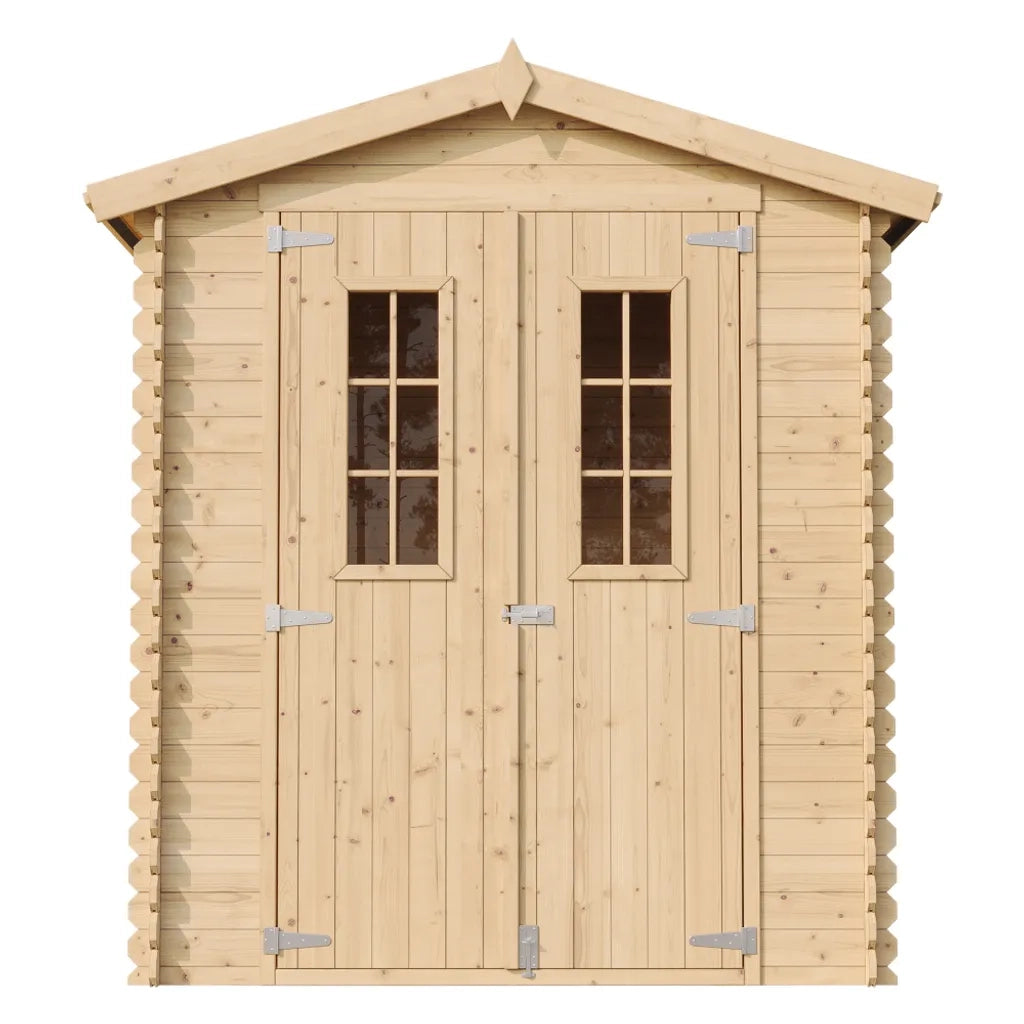 TIMBELA M367C+M367G Casetta da Giardino in Legno CON PAVIMENTO TRATTATO - 1.98 m2