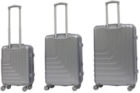 Set 3 Valigie Trolley Rigide in ABS 4 Ruote TSA Ravizzoni Titanio Silver