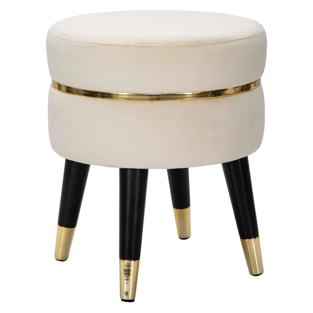 Yavi, Sgabello Imbottito, 35x35x41h cm Nero