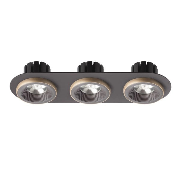 Faretto SHARM R III da incasso marrone/oro perlato 230V LED 3x10W 24° 3000K