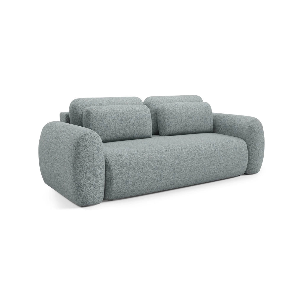 Sessame, Divano Letto 3 Posti Contenitore, 266x121 cm Grigio Cenere