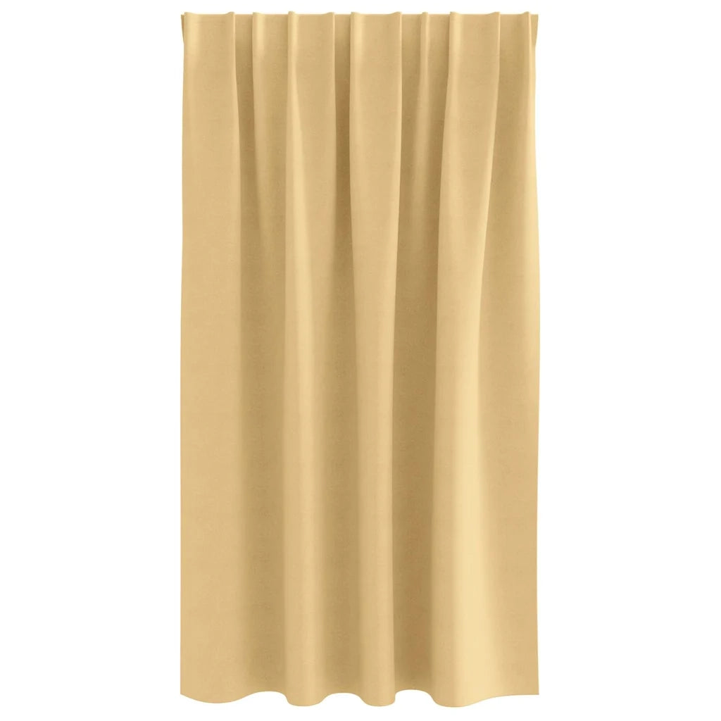 vidaXL Tende con tende 2 pcs Beige Poliestere
