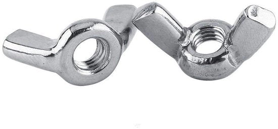 Viti a Vela in Acciaio Inox 316 - 10 pezzi - DIN 315 - Lunghezza del filo M3/M4/M5/M6/M8 - Viti a Vela da Mano - Argento - Viti a Vela con Fisso Manuale