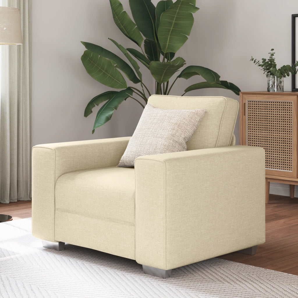 Poltrona  Crema 59 cm in Tessuto