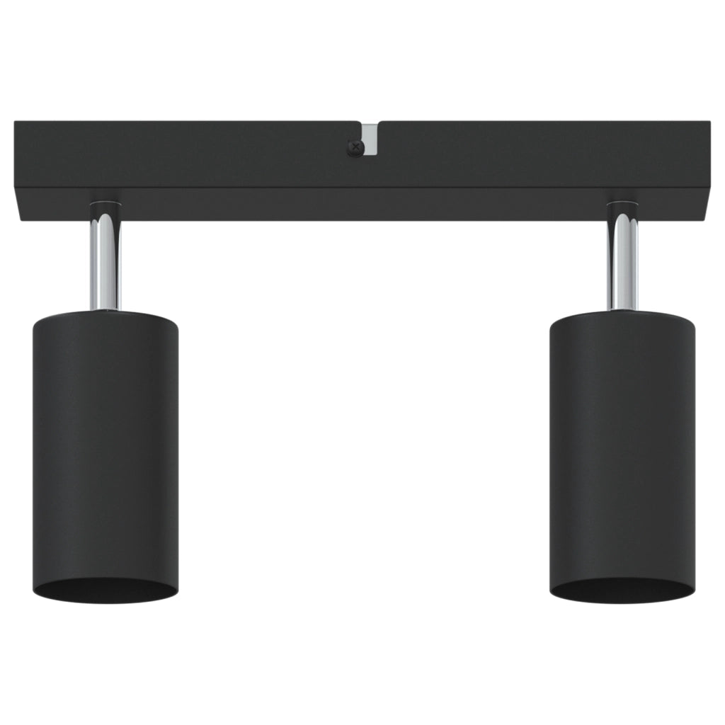 Faretto da soffitto regolabile a due vie nero GU10