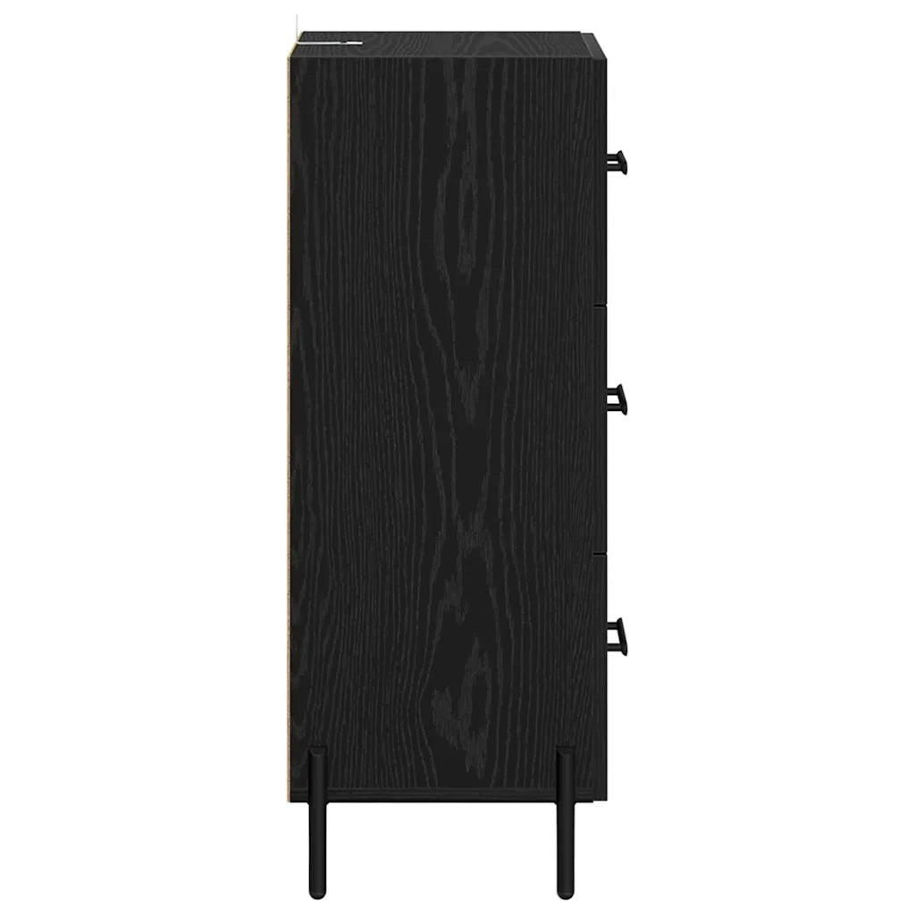 Credenza-Buffet-Armadio da cucina Rovere nero 34 x 34,5 x 90 cm Legno multistrato 374936